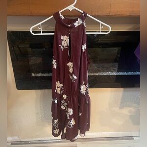 Maroon Floral Romper